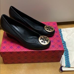 Tory Burch black wedges